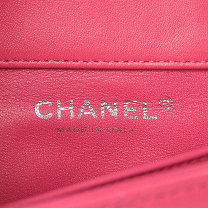Chanel Lambskin Quilted Extra Mini Flap Dark Pink 8 of 9