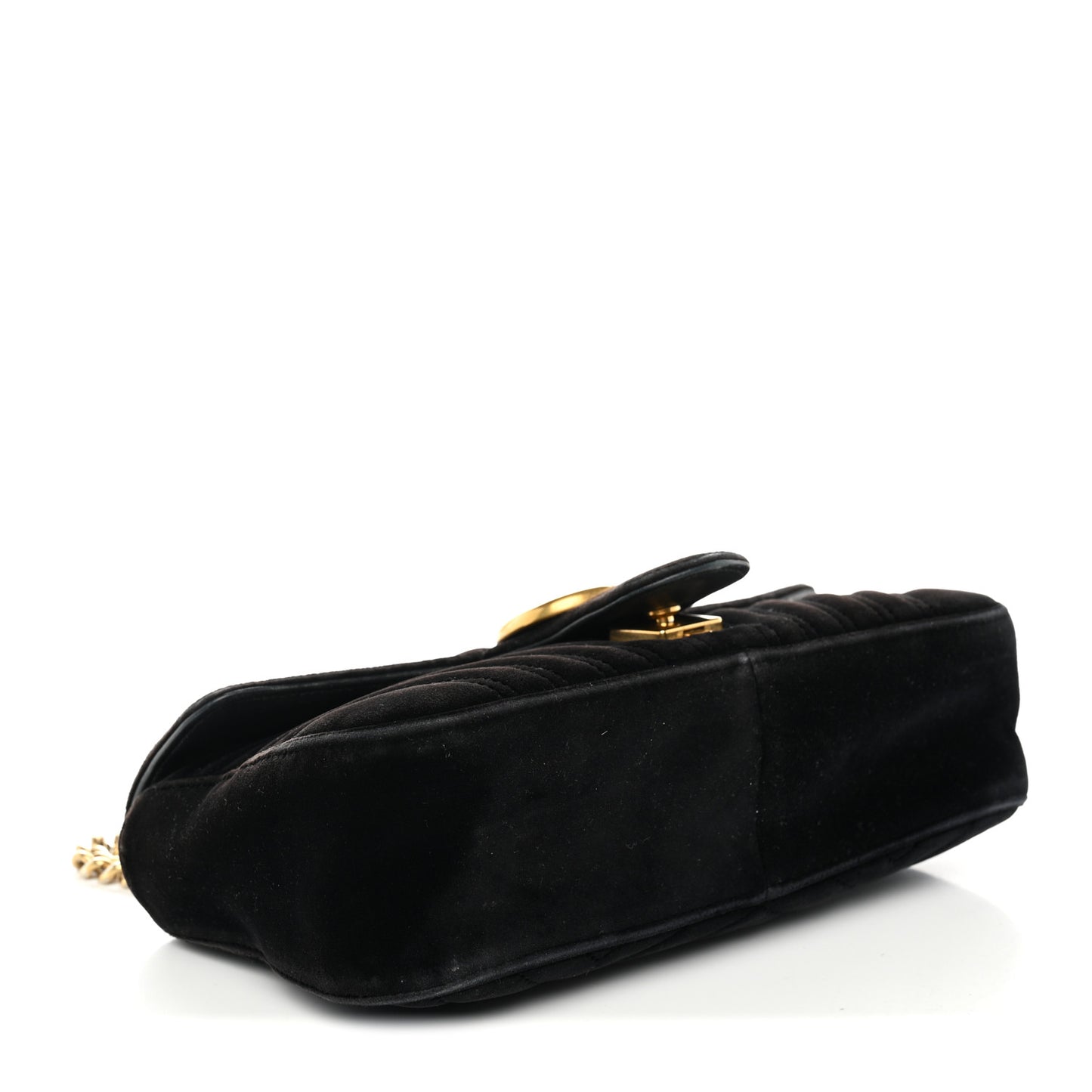 Velvet Matelasse Mini GG Marmont Shoulder Bag Black
