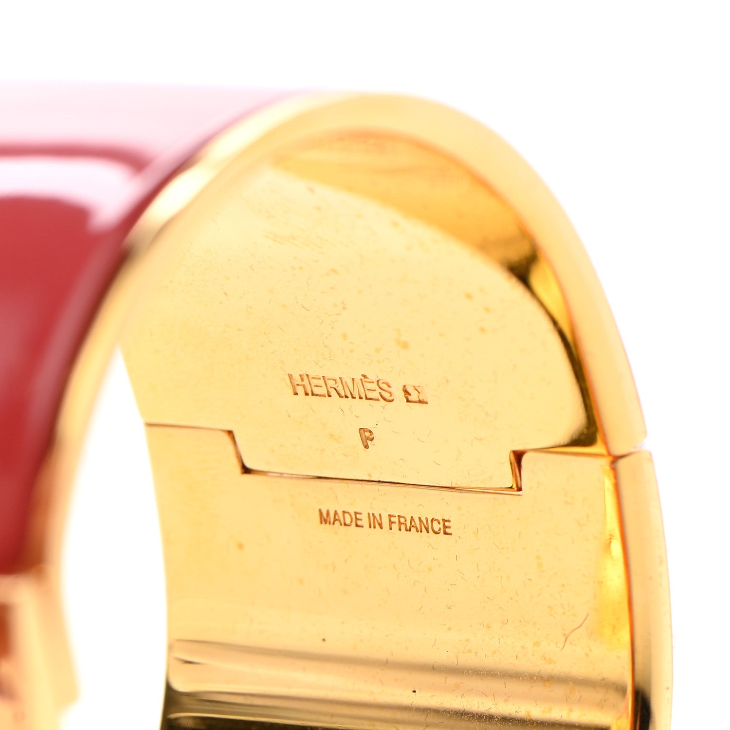 Hermes Enamel Extra Wide Clic Clac H Bracelet PM Rouge Corail 4 of 4