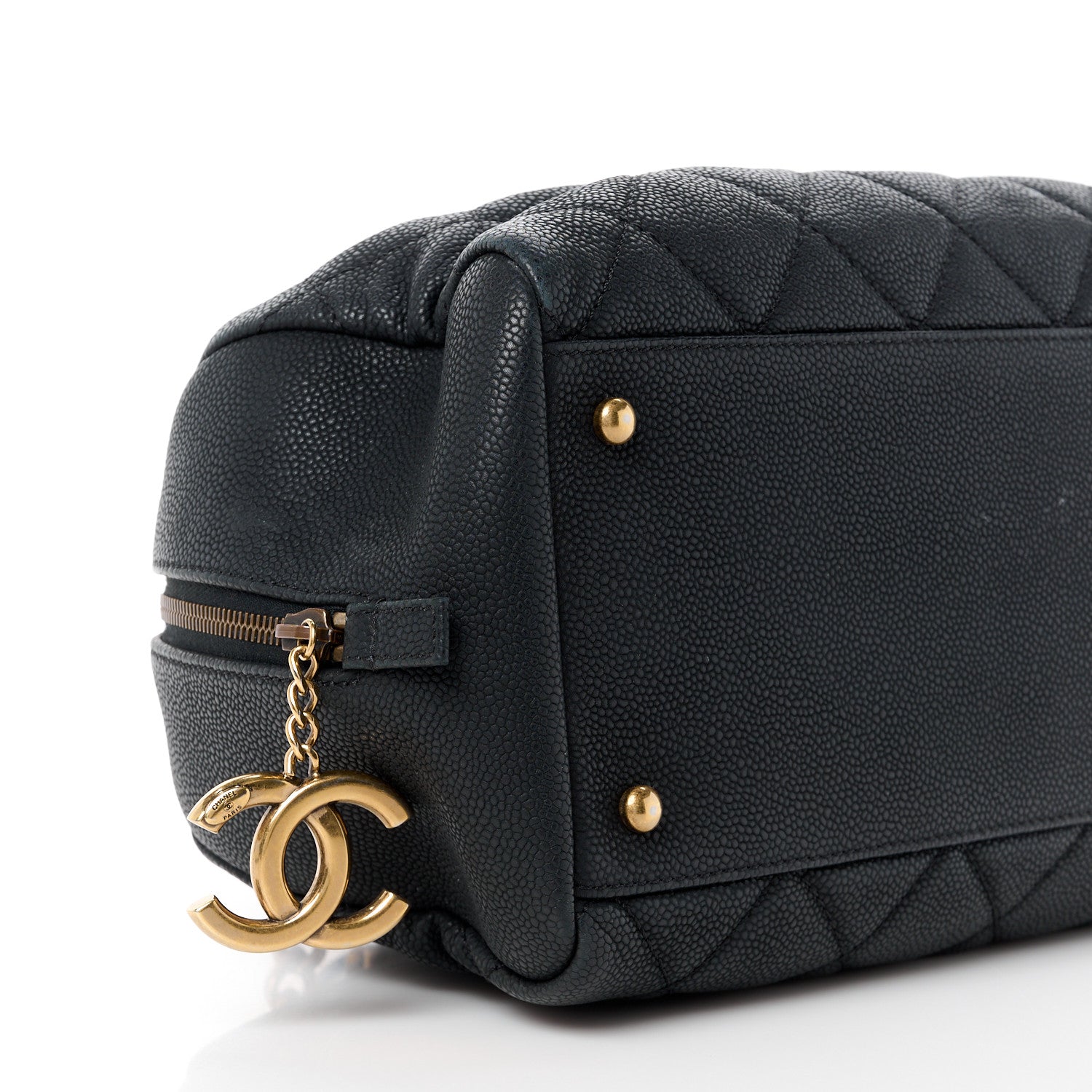 Chanel Caviar Quilted CC Bowler Black 9 of 11