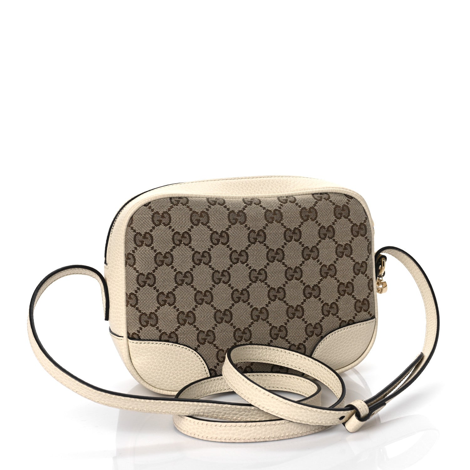 Gucci Monogram Dollar Calfskin Mini Bree Messenger Bag Beige Ebony Avoire 3 of 11