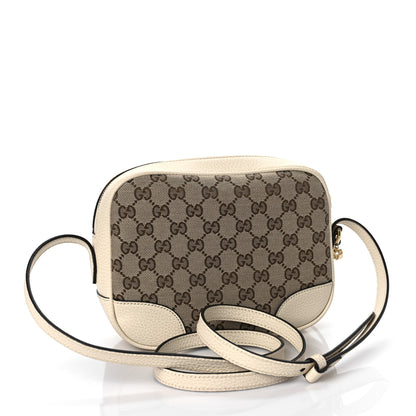 Gucci Monogram Dollar Calfskin Mini Bree Messenger Bag Beige Ebony Avoire 3 of 11