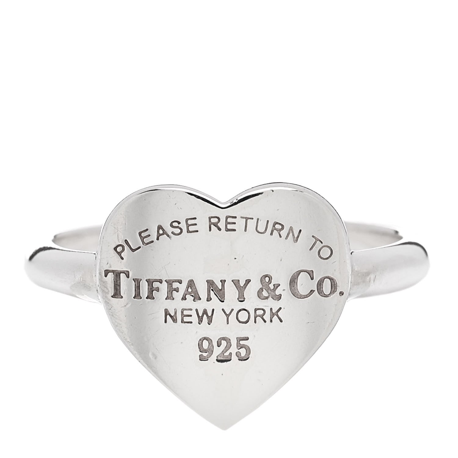 Tiffany Sterling Silver Return to Tiffany Heart Ring 54 6.75 1 of 4