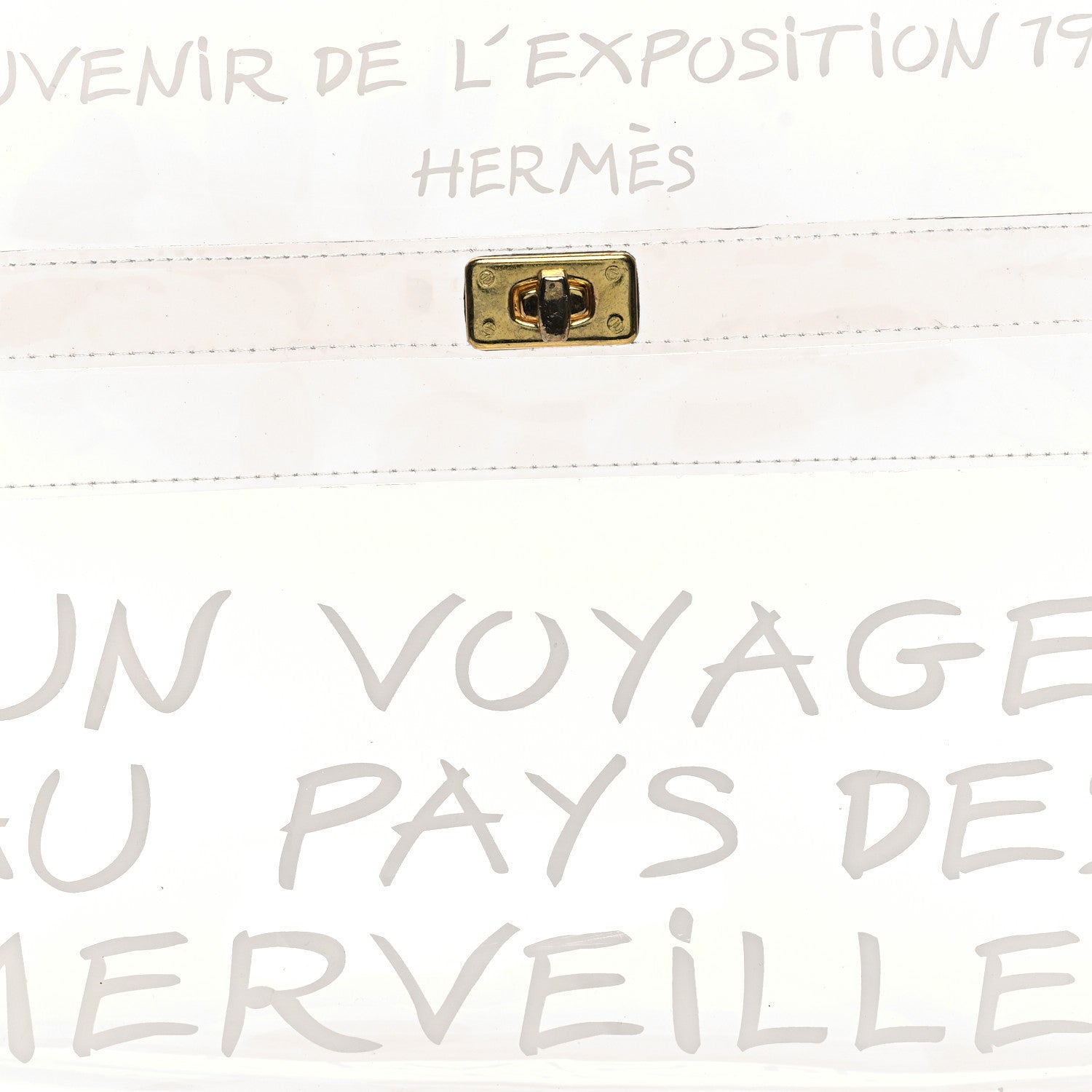 Hermes Vinyl Souvenir De L'Exposition Kelly Transparent 6 of 8