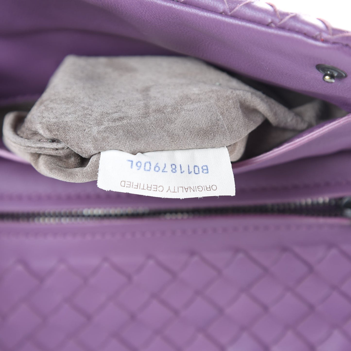 Nappa Intrecciato Mini Chain Messenger Peony