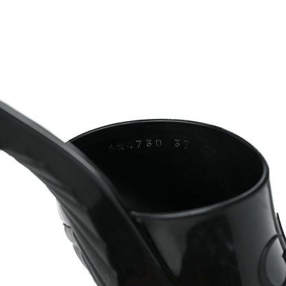 Gucci Rubber Gucci Logo Womens Platform 20/60mm Slide Sandals 37 Black 8 of 9