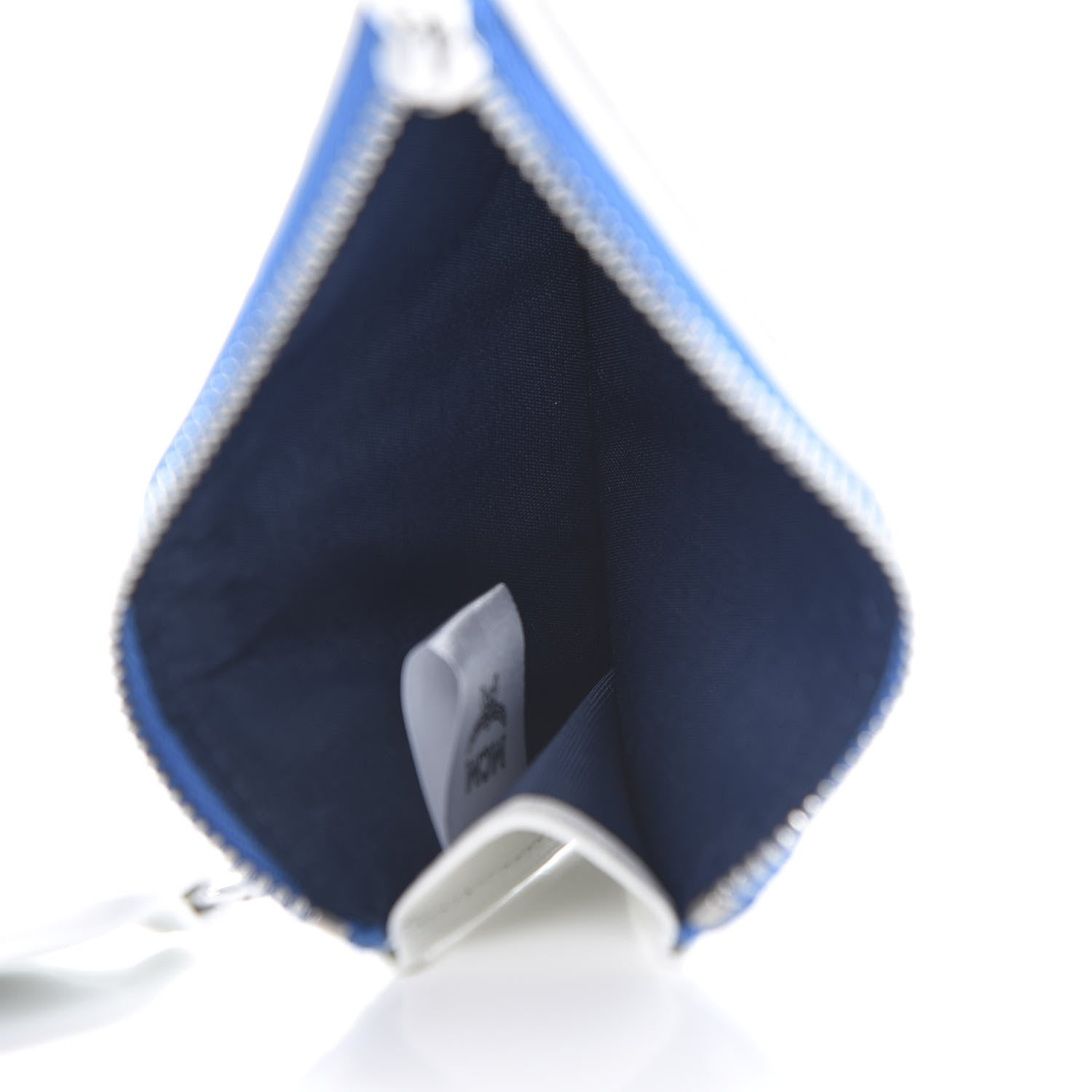 MCM Skyoptic Visetos Spectrum Diamond Neck Strap Card Case Holder White 4 of 7