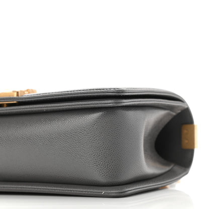 Chanel Caviar Quilted Medium Boy Flap Grey 10 of 11