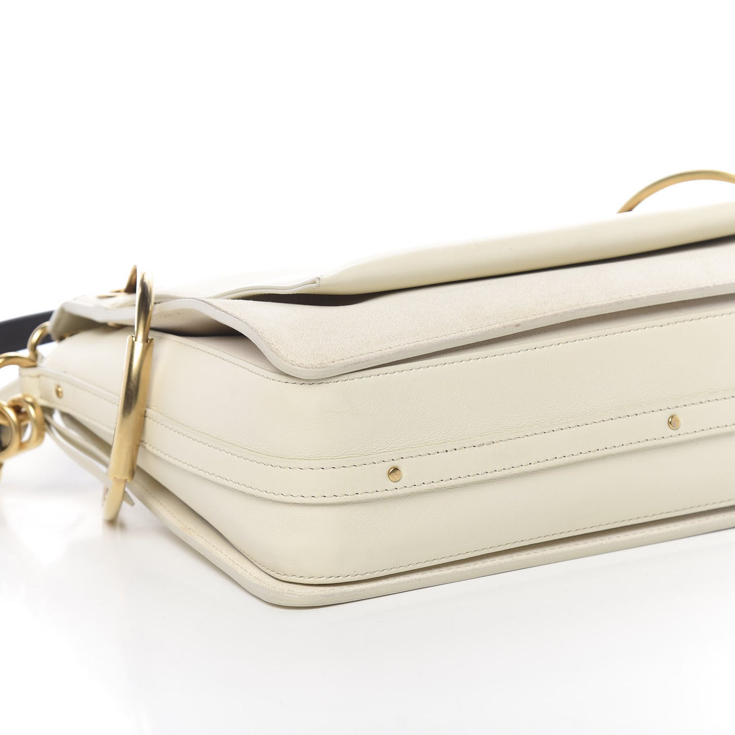Calfskin Medium Roy Bag Natural White