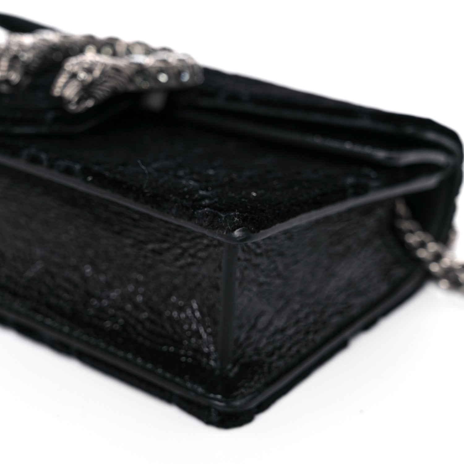 Gucci Velvet GG Monogram Super Mini Dionysus Shoulder Bag Black 15 of 23