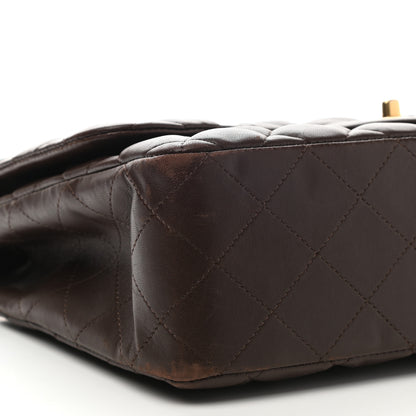 Chanel Lambskin Quilted Jumbo Single Flap Dark Brown 8 of 15