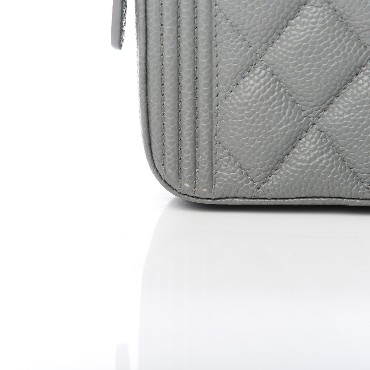Chanel Caviar Quilted Small Boy Clutch With Chain Grey 15 of 16