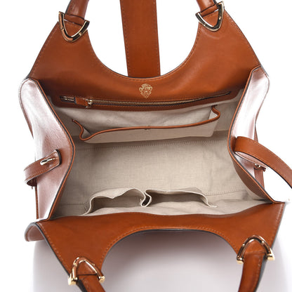 Gucci Calfskin Medium Stirrup Top Handle Bag Brown 5 of 10