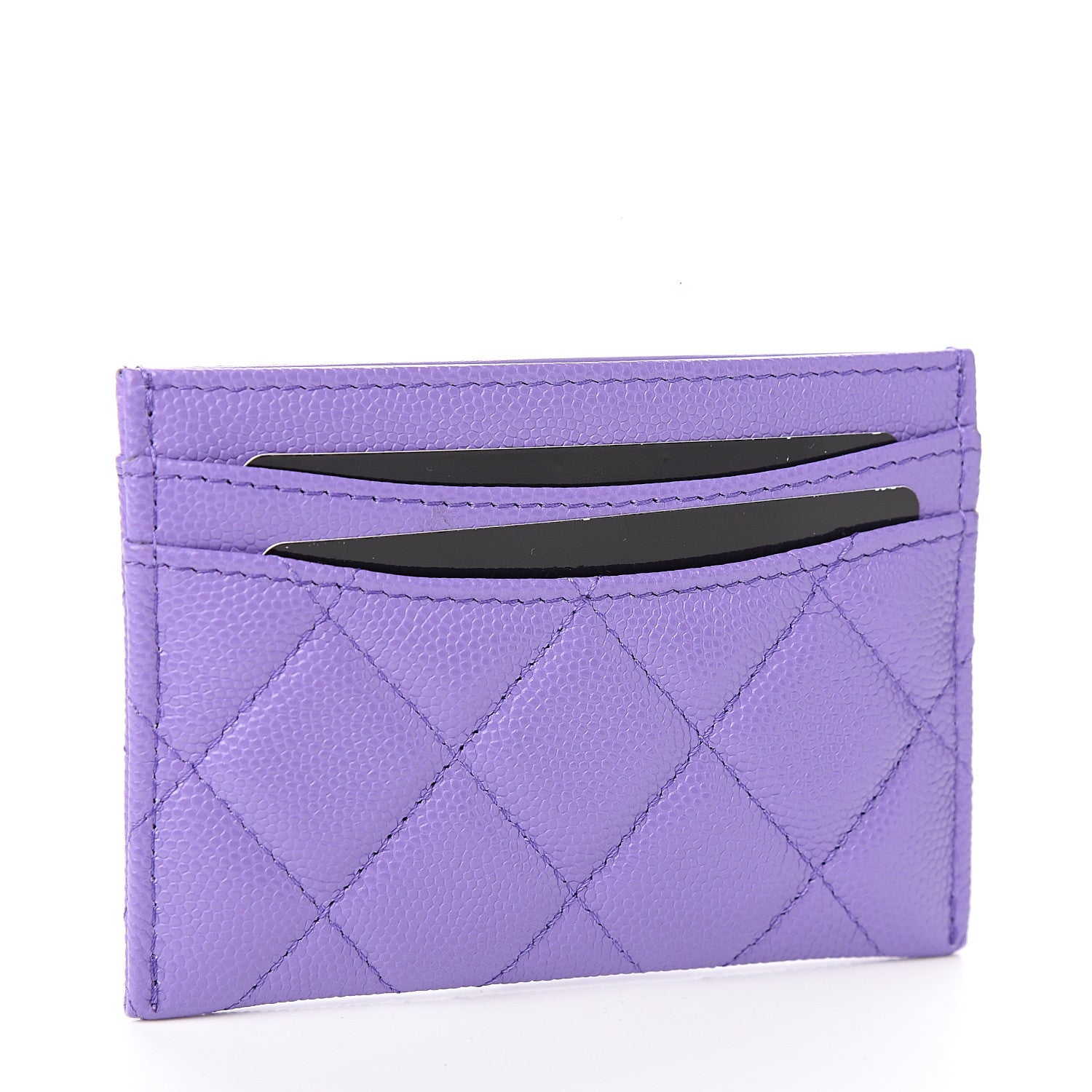 Chanel Caviar Quilted Card Holder Purple 2 of 8