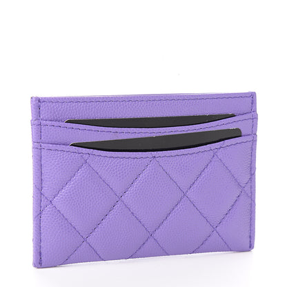 Chanel Caviar Quilted Card Holder Purple 2 of 8