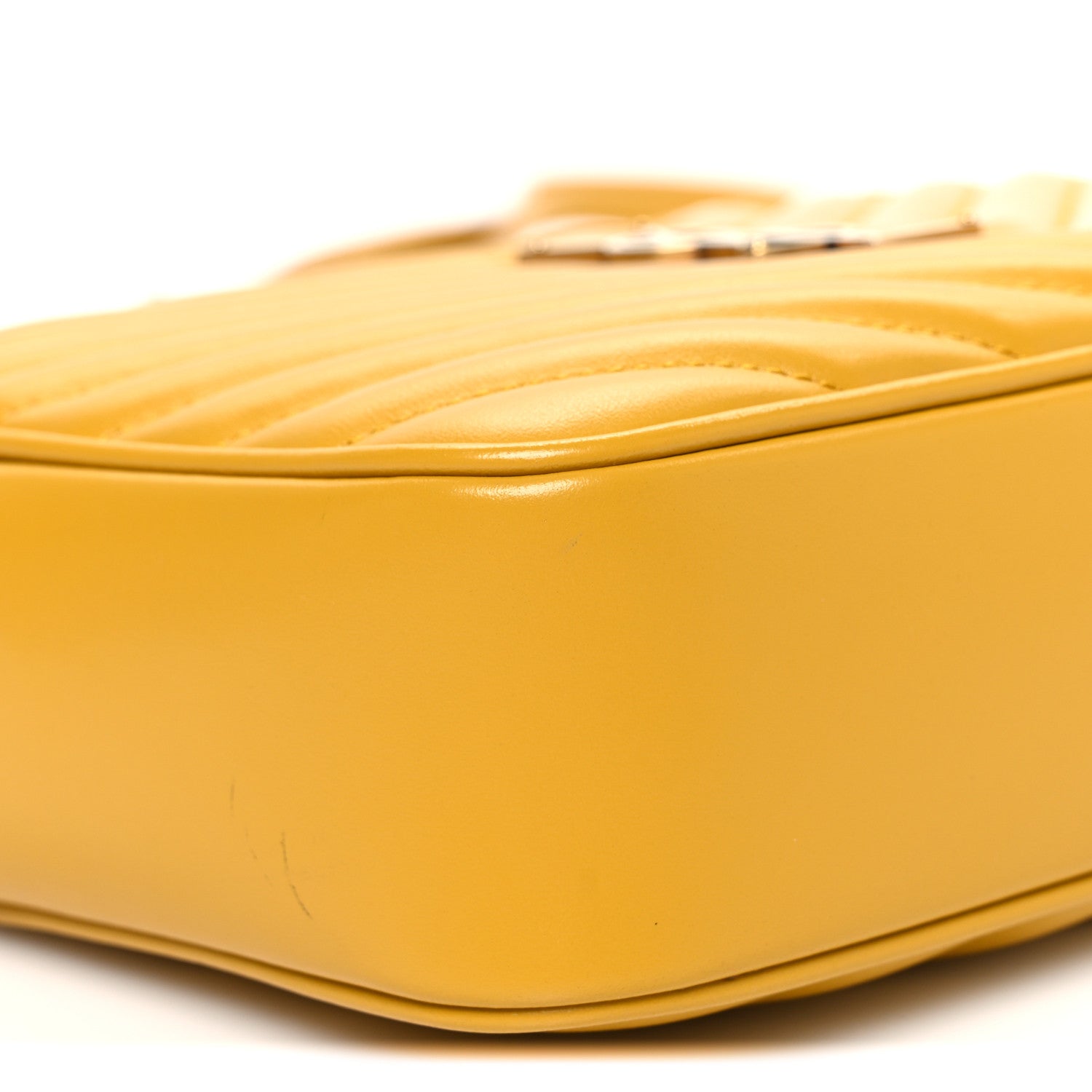 Saint Laurent Calfskin Matelasse Monogram Lou Camera Bag Safran 9 of 10