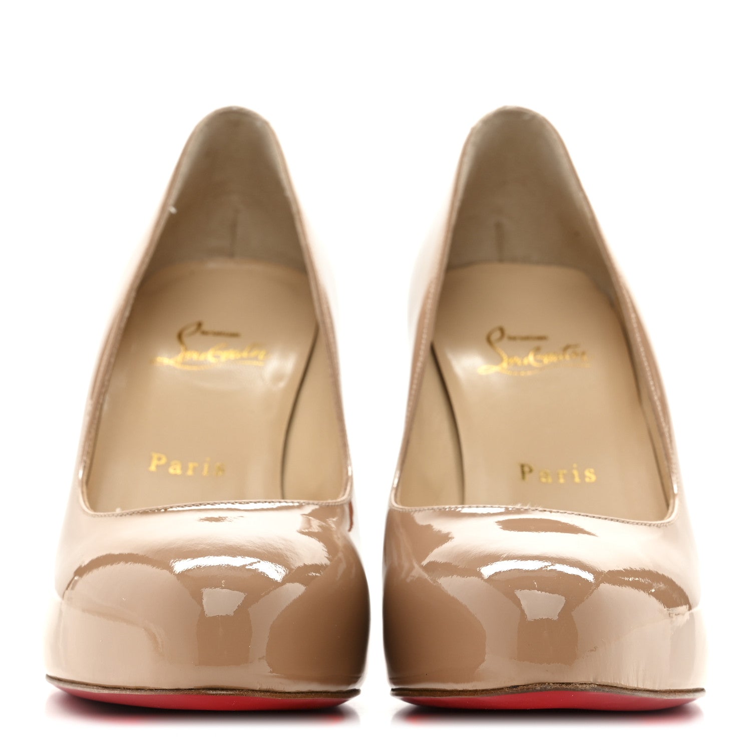 Christian Louboutin Patent Argotik 100 Pumps 38.5 Nude 3 of 9
