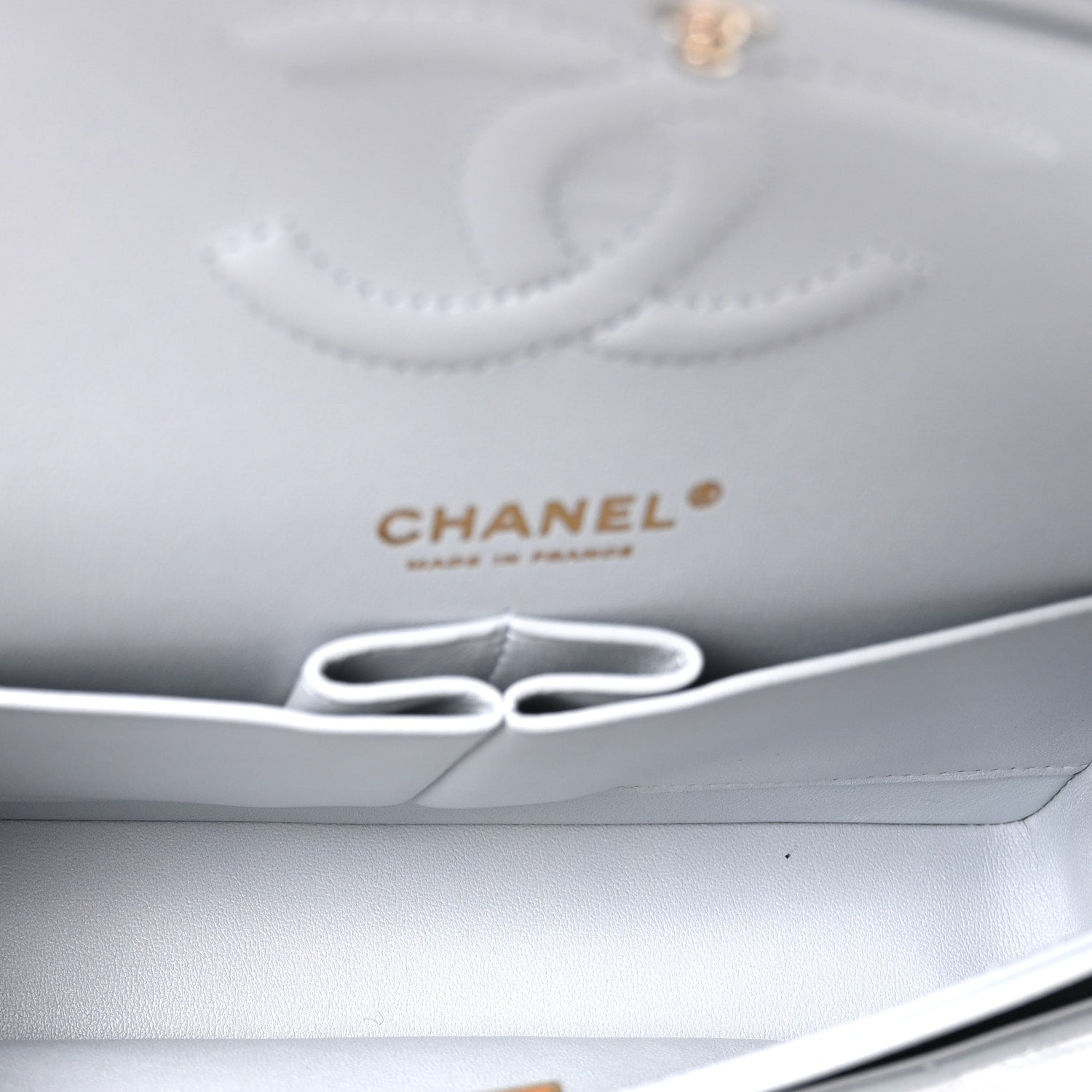 Chanel Caviar Quilted Medium Double Flap Light Blue 5 of 10
