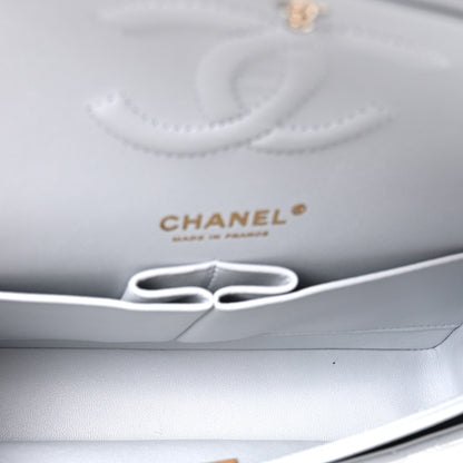 Chanel Caviar Quilted Medium Double Flap Light Blue 5 of 10
