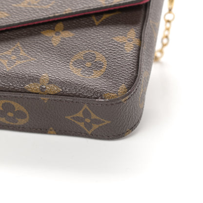 Louis Vuitton Monogram Pochette Felicie Chain Wallet Fuchsia 13 of 16