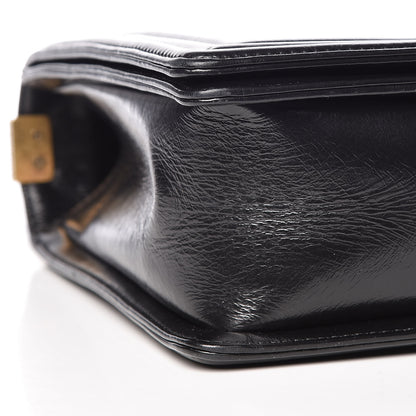 Chanel Glazed Calfskin Quilted Large Boy Flap Black 8 of 14