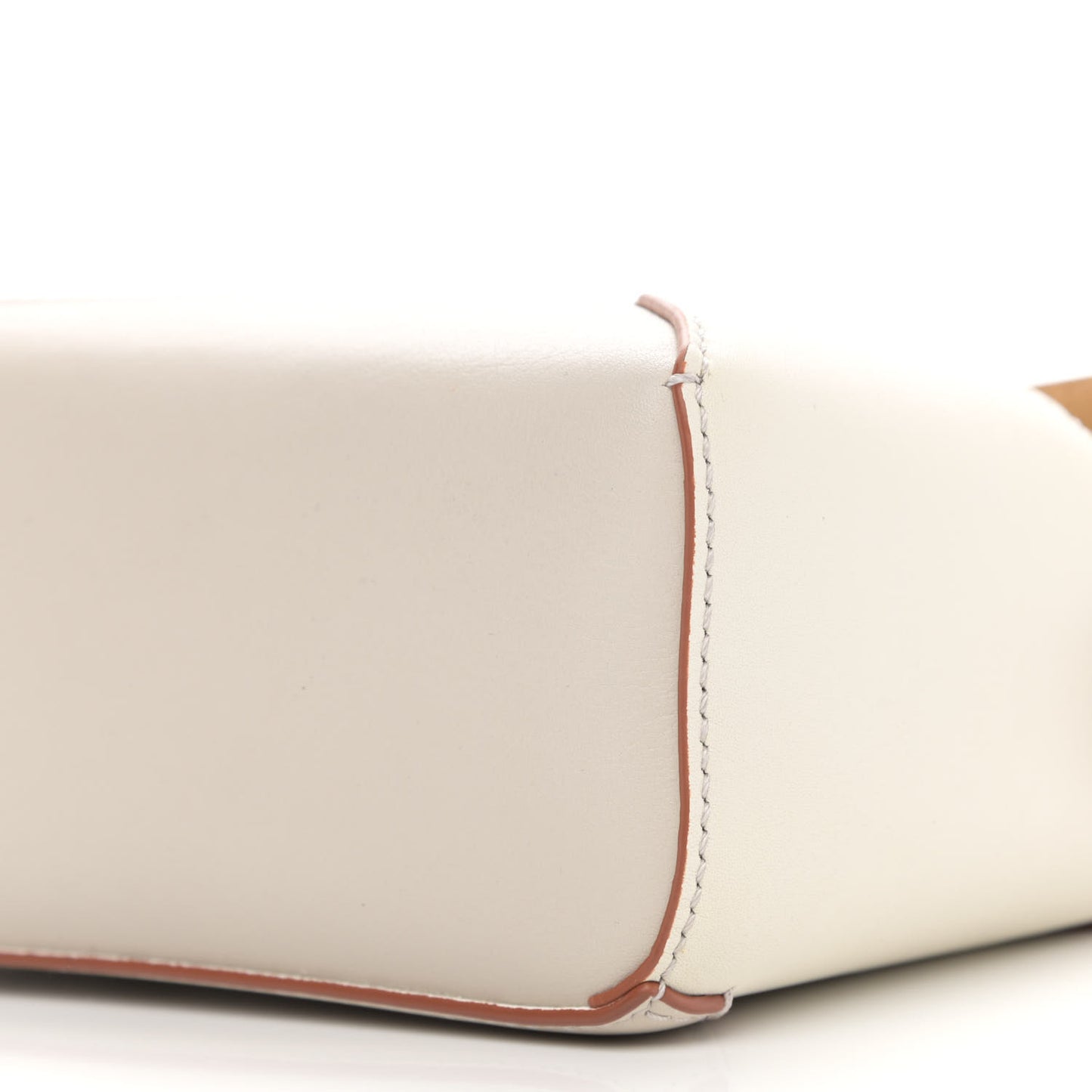 Calfskin Mini Puzzle Edge Bag Ghost Soft White