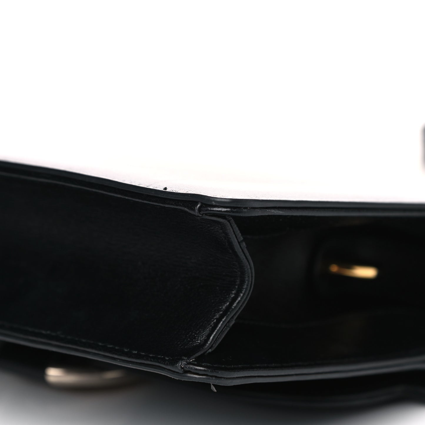 Textured Calfskin Small Torchon GG Ring Shoulder Bag Black