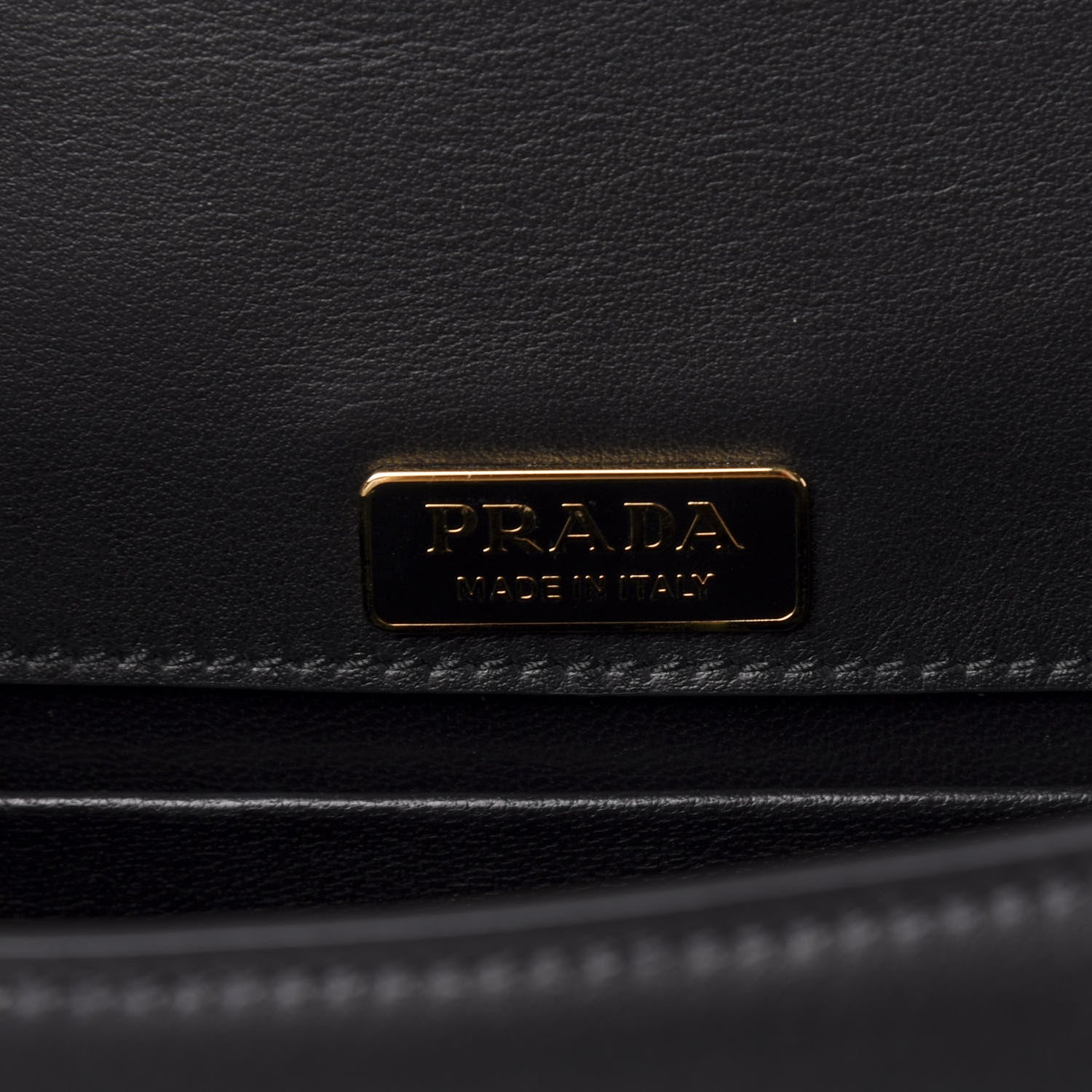 Prada City Calfskin Crocodile Calfskin Embossed Pionniere Saddle Bag Fuoco Black 8 of 9