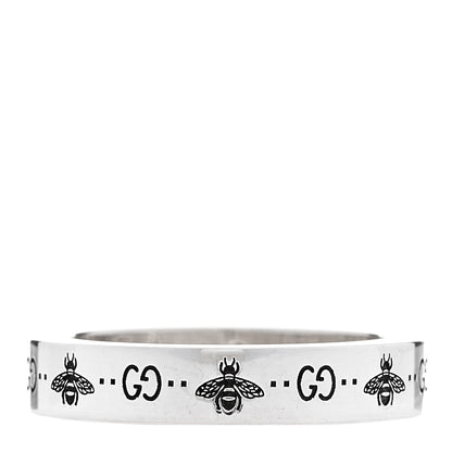 Gucci Sterling Silver Narrow Bee Ring 54 6.75 1 of 7