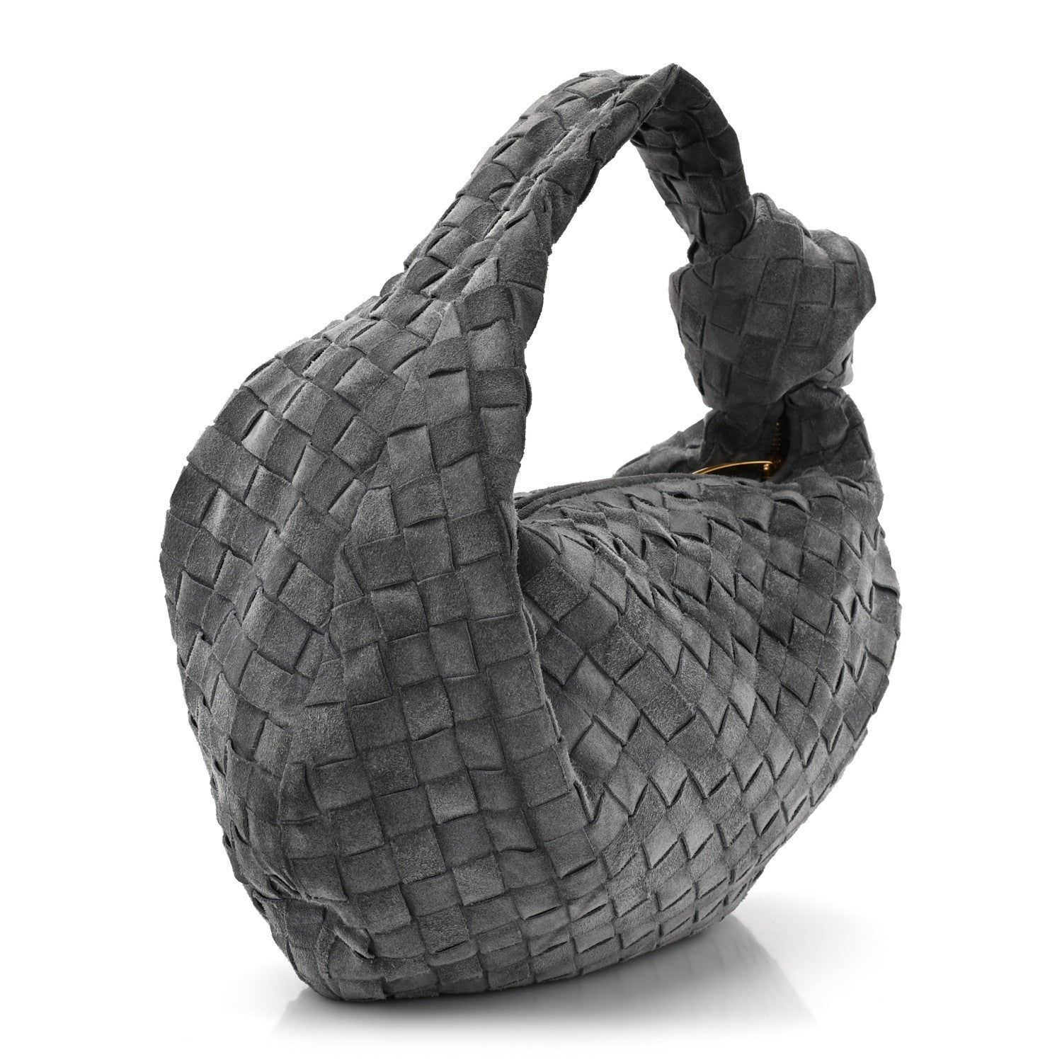 Bottega Veneta BOTTEGA VENETA Suede Calfskin Intrecciato Teen Jodie Hobo Thunder 2 of 10