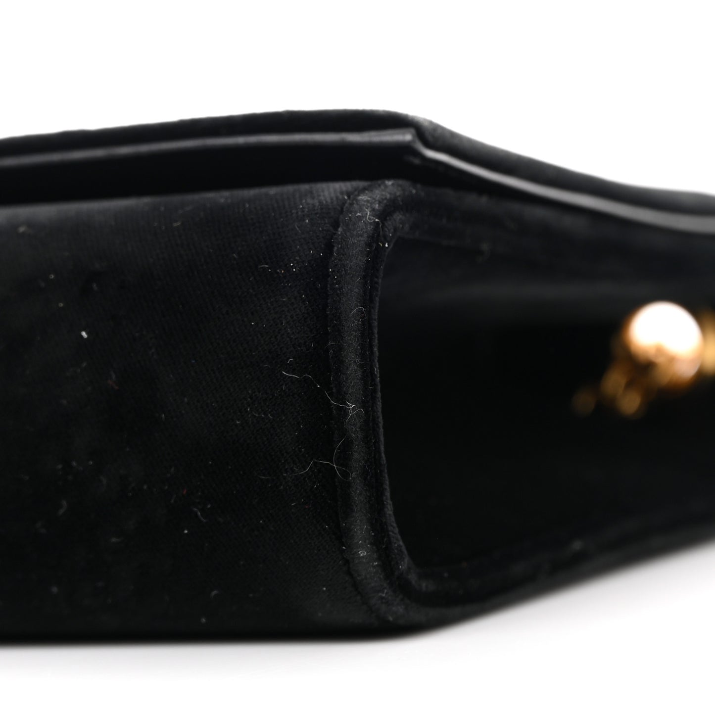 Velvet Medium Monogram Kate Tassel Shoulder Bag Black