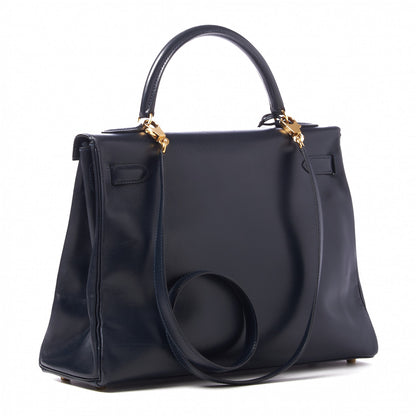 Hermes Box Kelly Retourne 32 Indigo 2 of 40