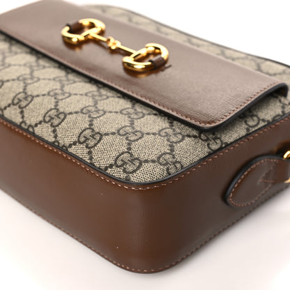 Gucci GG Supreme Monogram Small Horsebit 1955 Shoulder Bag Beige Brown Sugar 9 of 9