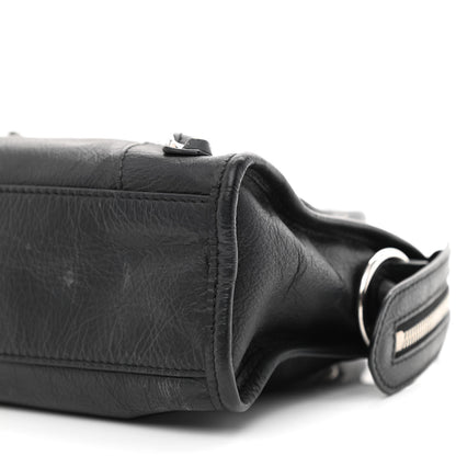 Balenciaga Matte Goatskin Rubber Covered Classic Hardware Mini City Black 10 of 13