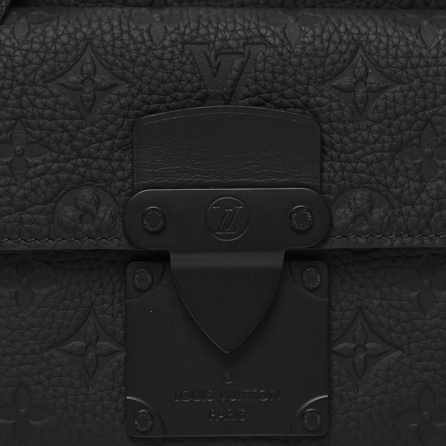 Louis Vuitton Taurillon Monogram S Lock Messenger Black 7 of 9