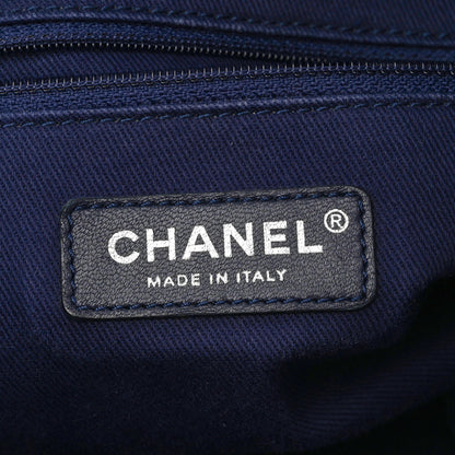 Chanel Canvas Sequin Large Deauville Backpack Blue 6 of 10