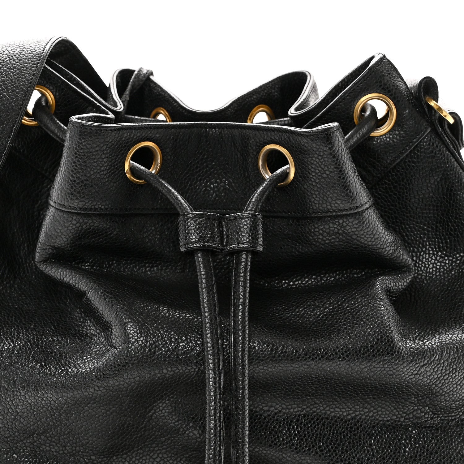 Chanel Caviar CC Drawstring Shoulder Bag Black 8 of 10