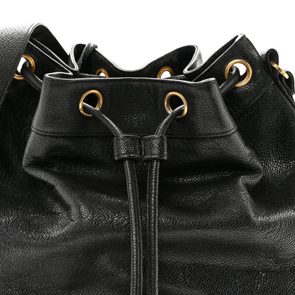 Chanel Caviar CC Drawstring Shoulder Bag Black 8 of 10