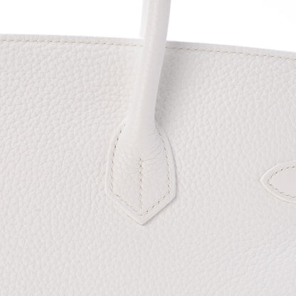 Hermes Taurillon Clemence Birkin 35 White 29 of 34