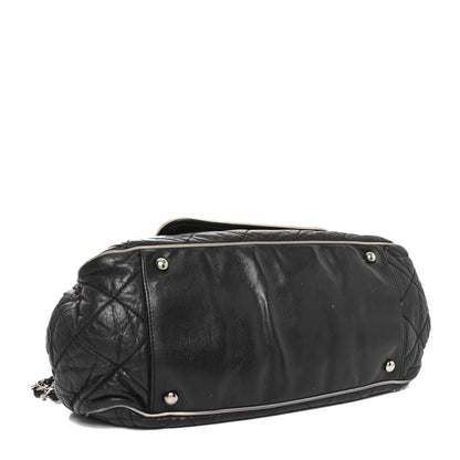 Chanel Lambskin Quilted East West Accordion Flap Black 4 of 11