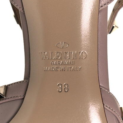 Valentino Garavani Patent Nappa Rockstud Ankle Strap 65mm Pumps 38 Poudre 6 of 8