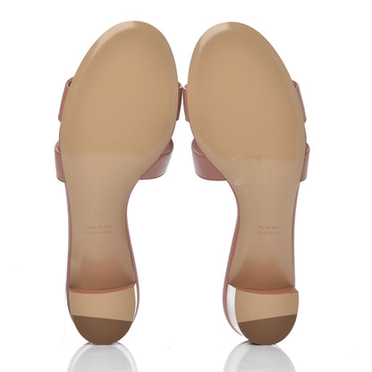 Hermes Epsom Oasis Sandals 38 Bois De Rose 5 of 13