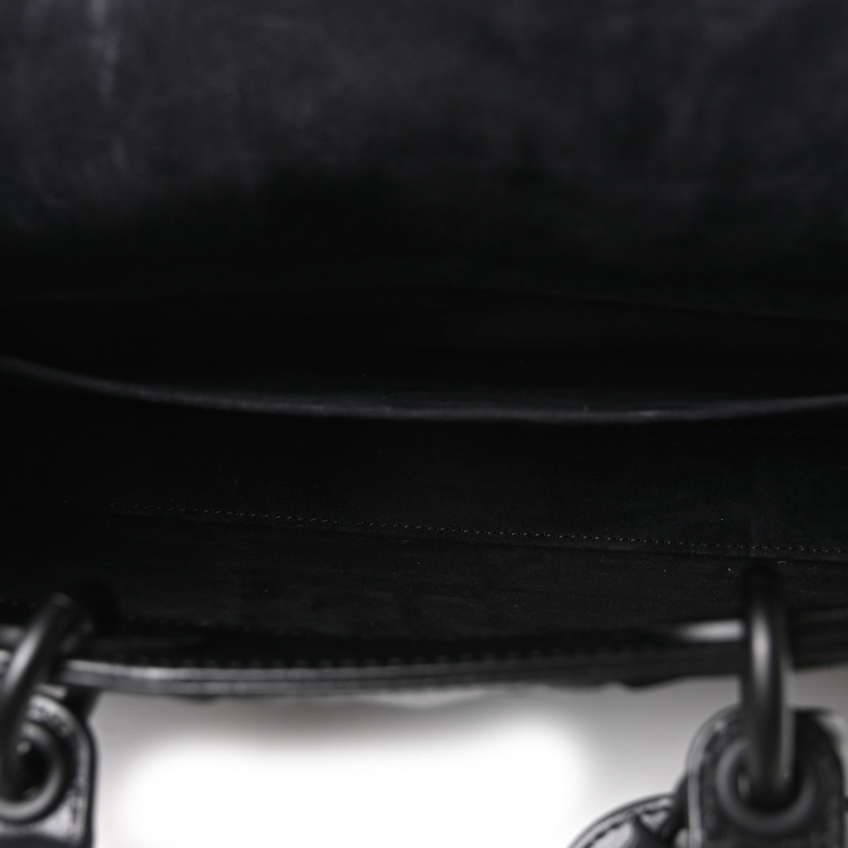 Calfskin Cannage Diamond Medium Lady D-Joy Black