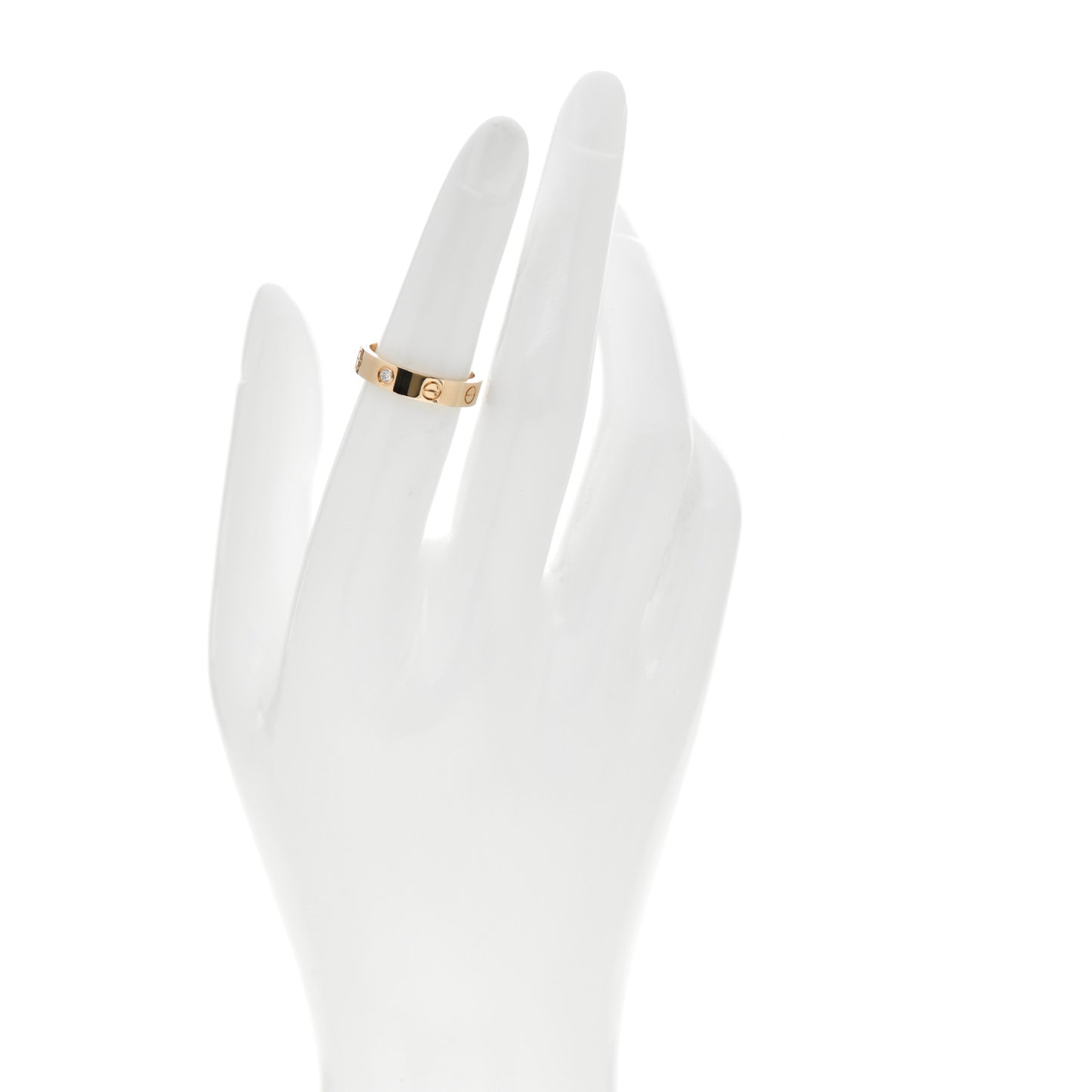 18K Yellow Gold Diamond 4mm LOVE Wedding Band Ring 51 5.75
