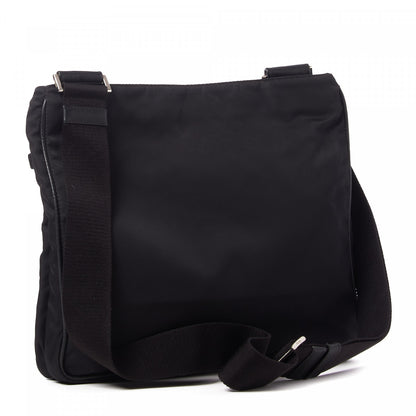 Prada Nylon Flat Messenger Bag Black 2 of 8