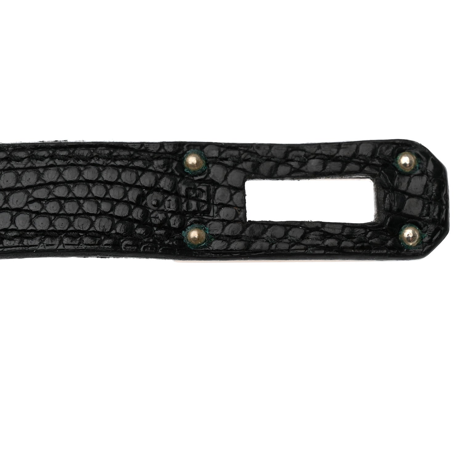 Hermes Lizard Kelly Longue Wallet Black 7 of 7