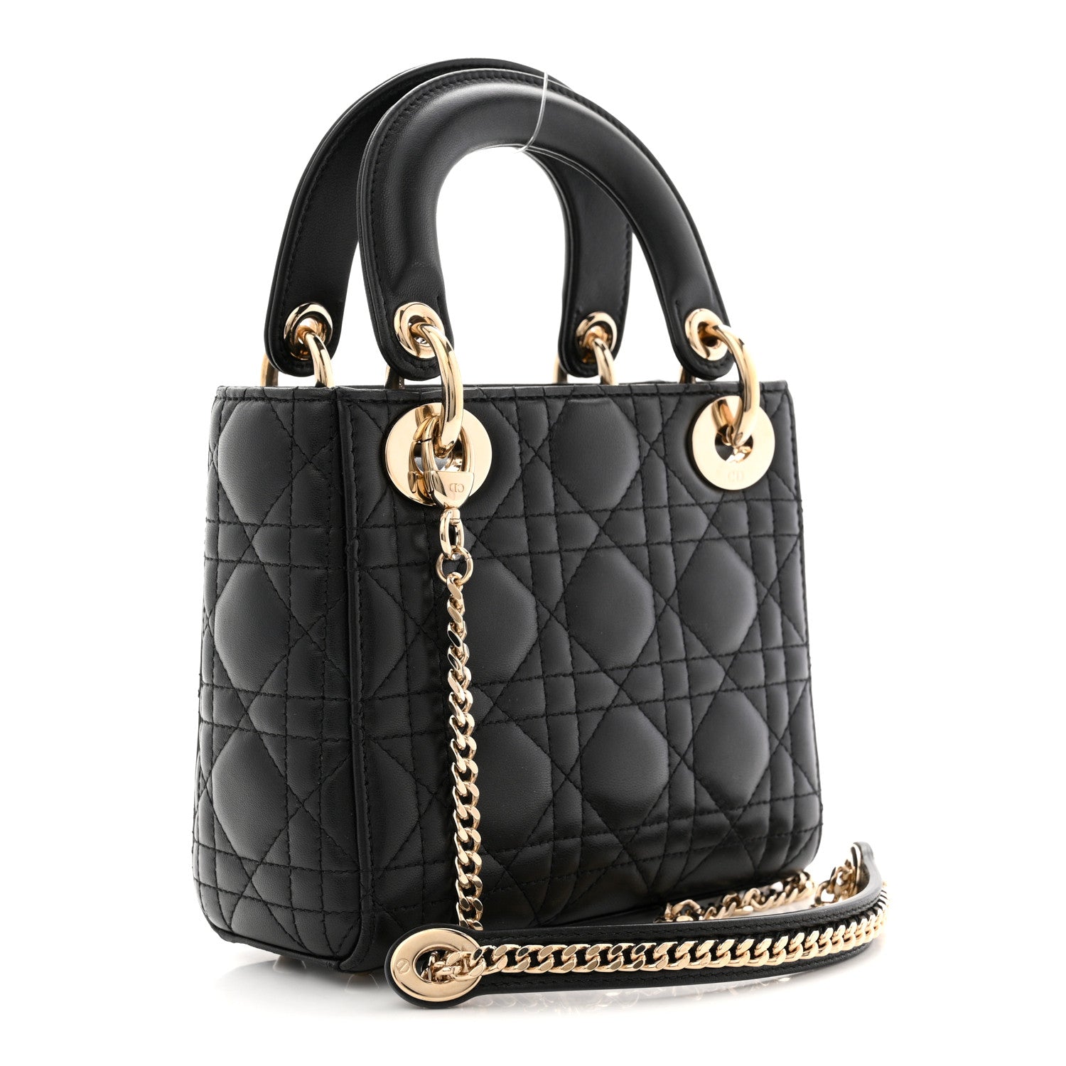 Christian Dior Lambskin Cannage Mini Lady Dior Black 3 of 11