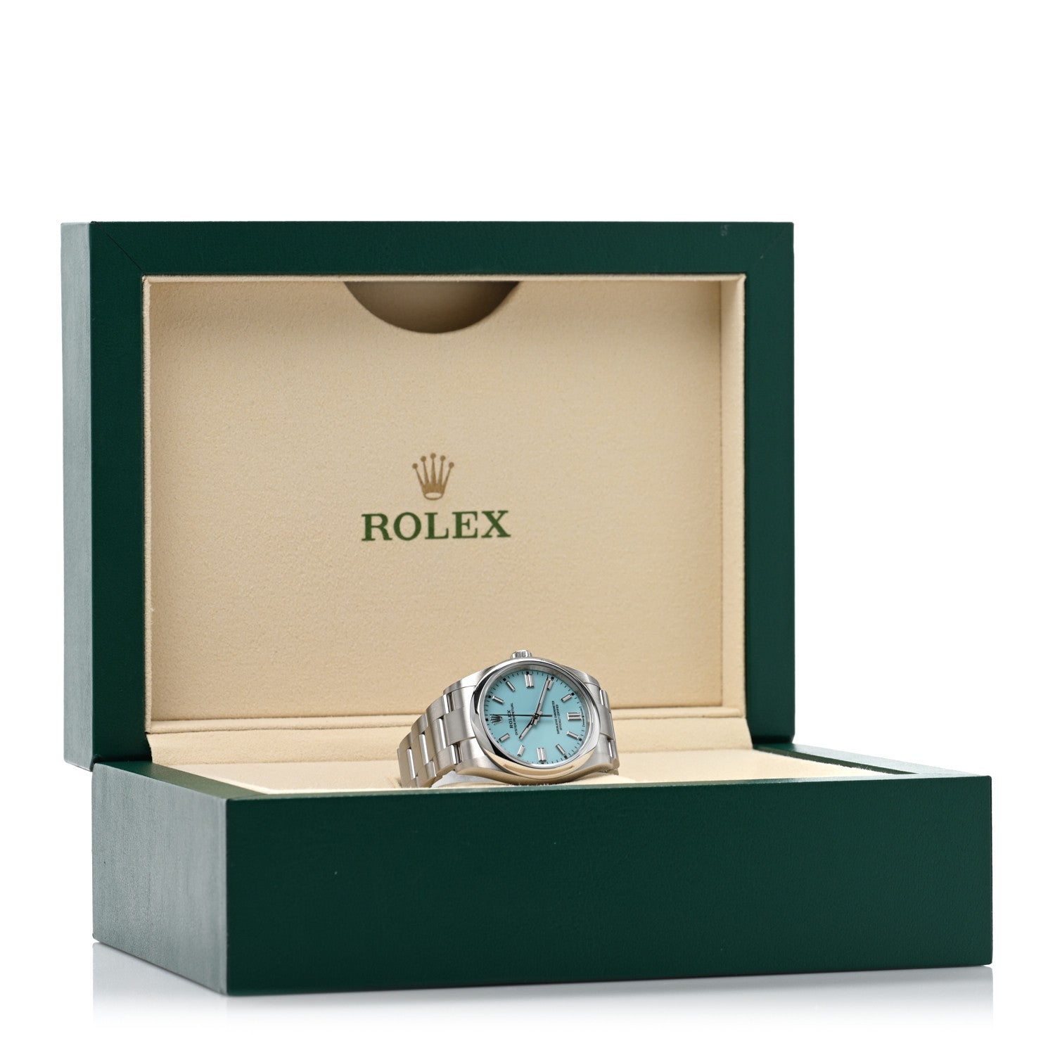 Rolex Stainless Steel 36mm Oyster Perpetual Watch Turquoise 126000 5 of 5