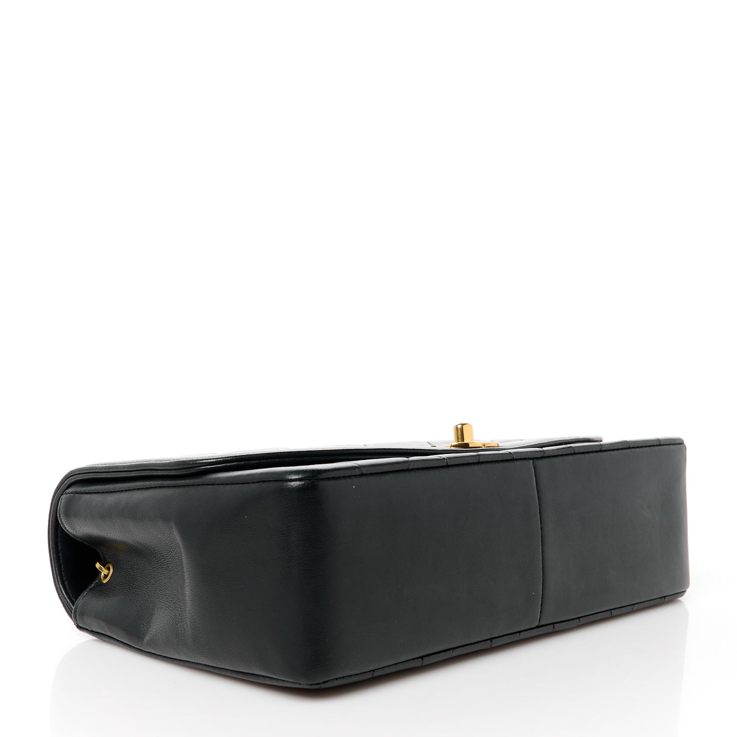 Lambskin Quilted Medium Single Flap Black