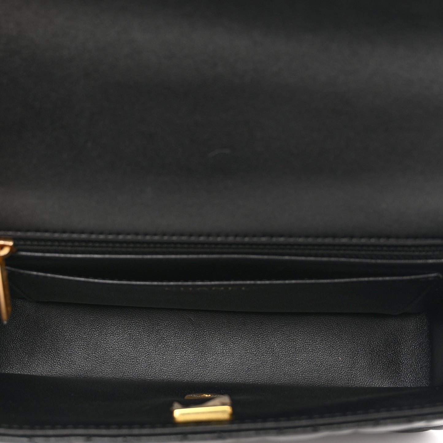 Lambskin Quilted Small Strass On Top Flap Bag Black